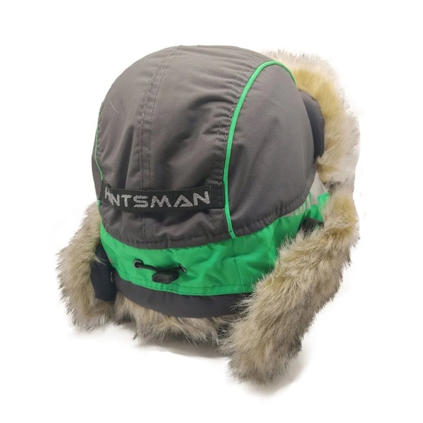 Шапка-ушанка Huntsman Yakutia тёмно-серый, тк. Galaxy Breathable, мех Волк