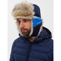 Шапка-ушанка Huntsman Yakutia тёмно-синий, тк. Galaxy Breathable, мех Волк