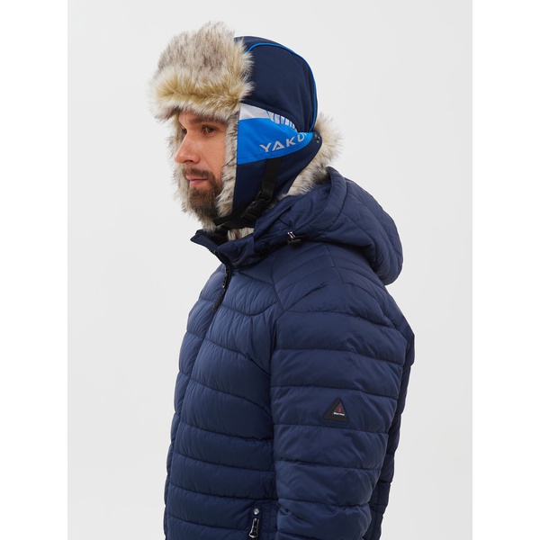 Шапка-ушанка Huntsman Yakutia тёмно-синий, тк. Galaxy Breathable, мех Волк