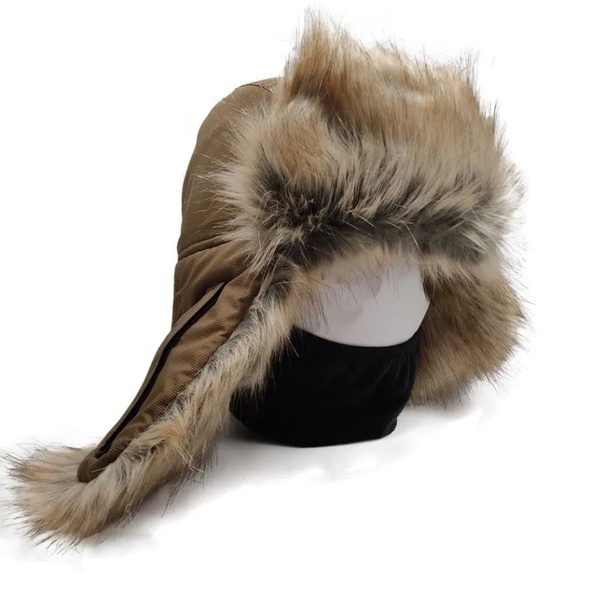 Шапка-ушанка Huntsman Евро (с маской) коричневый, Енот