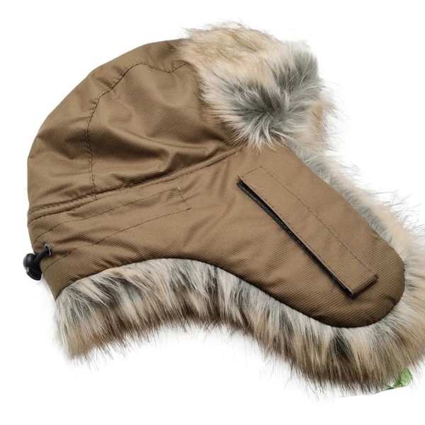 Шапка-ушанка Huntsman Евро (с маской) коричневый, Енот