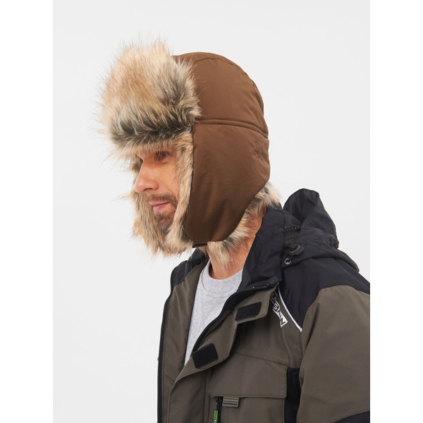 Шапка-ушанка Huntsman Евро (с маской) коричневый, Енот