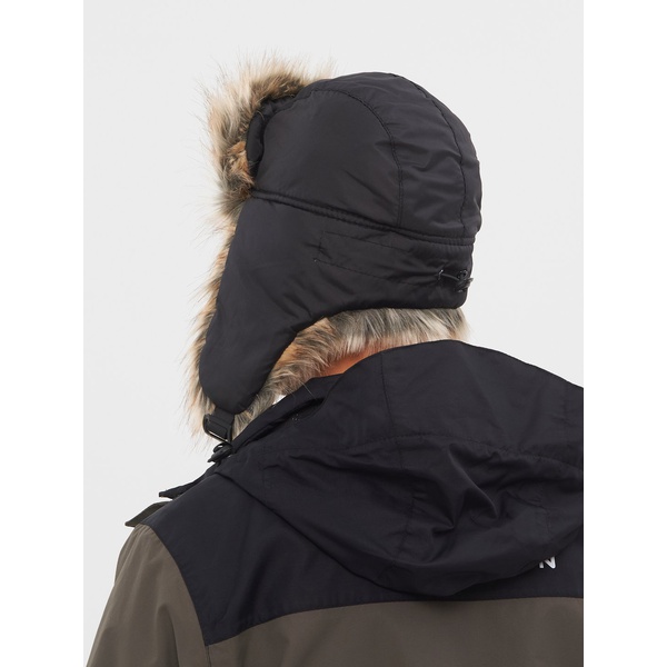 Шапка-ушанка Huntsman Евро (с маской) чёрный, Енот