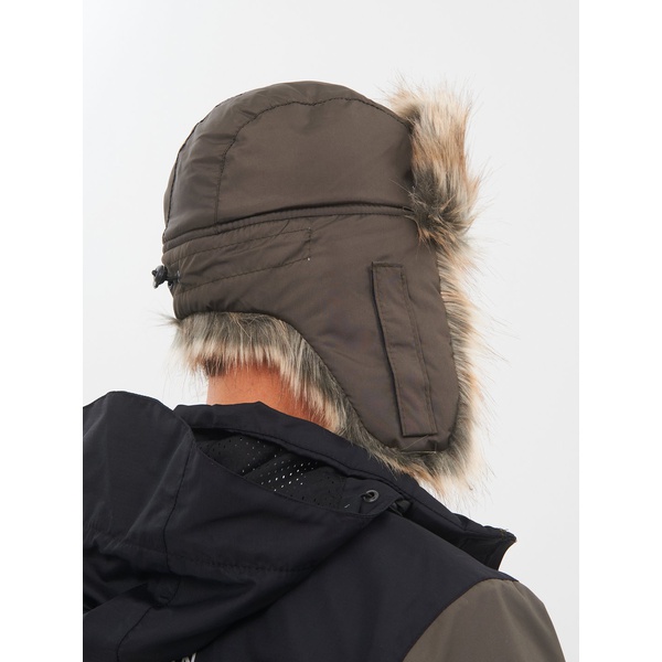 Шапка-ушанка Huntsman Евро (с маской) хаки, Енот