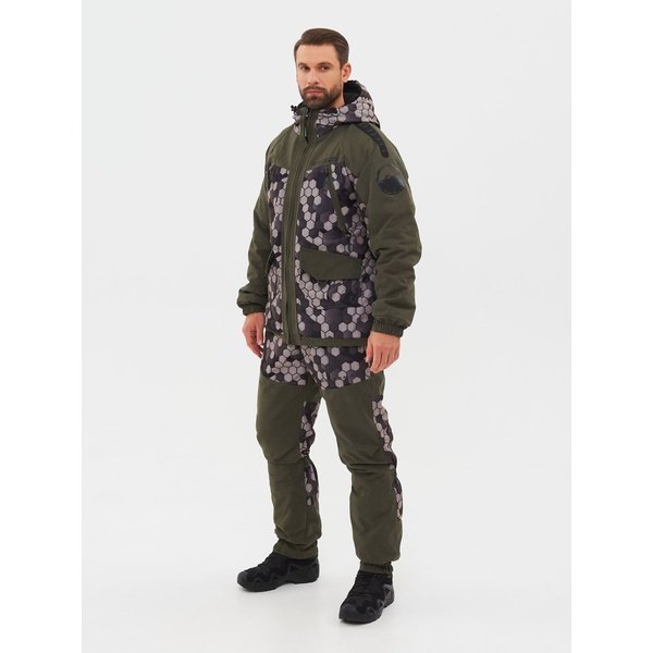 Костюм демисезонный Huntsman Горка Люкс хаки/кмф 002, тк. Исландия/Алова