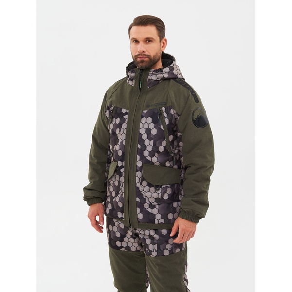 Костюм демисезонный Huntsman Горка Люкс хаки/кмф 002, тк. Исландия/Алова