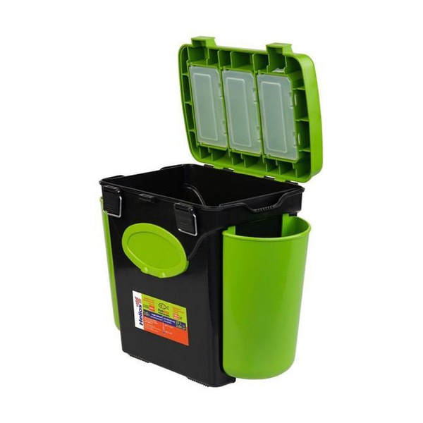 Рыболовный ящик зимний Helios FishBox, зелёный, 10 л