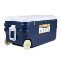 Изотермический контейнер Camping World Thermobox с колёсами, синий, 150 л