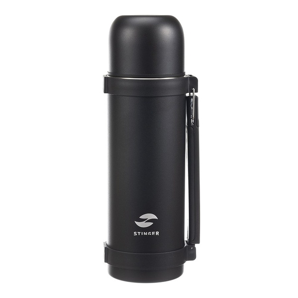 Термос Stinger с ручкой Чёрный, 1,2 л