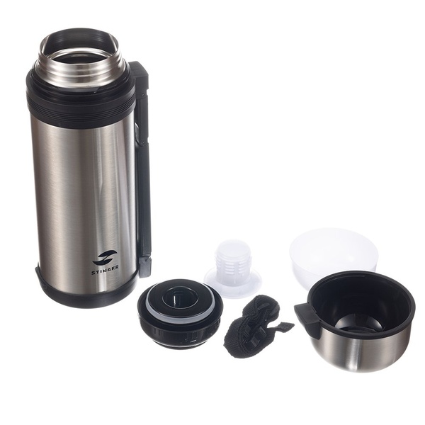Термос универсальный Stinger с ручкой Серебристый, 1,5 л