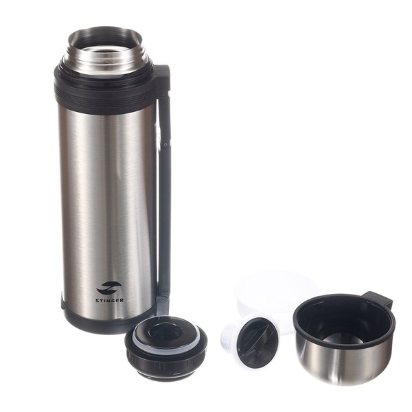 Термос универсальный Stinger с ручкой Серебристый, 1,8 л