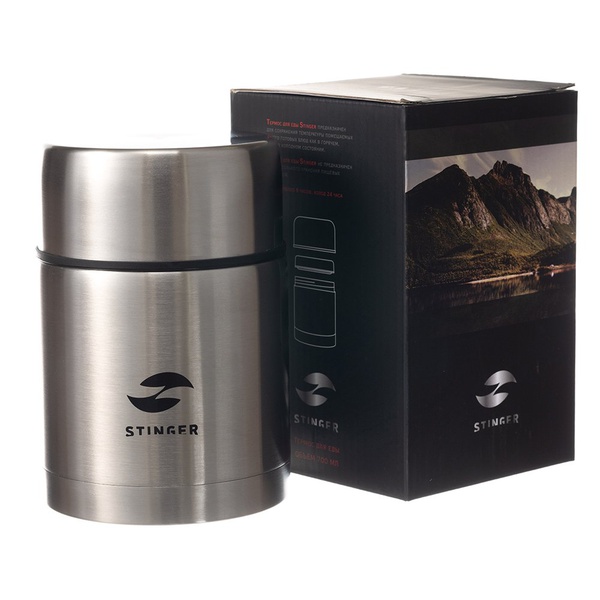Термос для еды Stinger Серебристый, 0,7 л