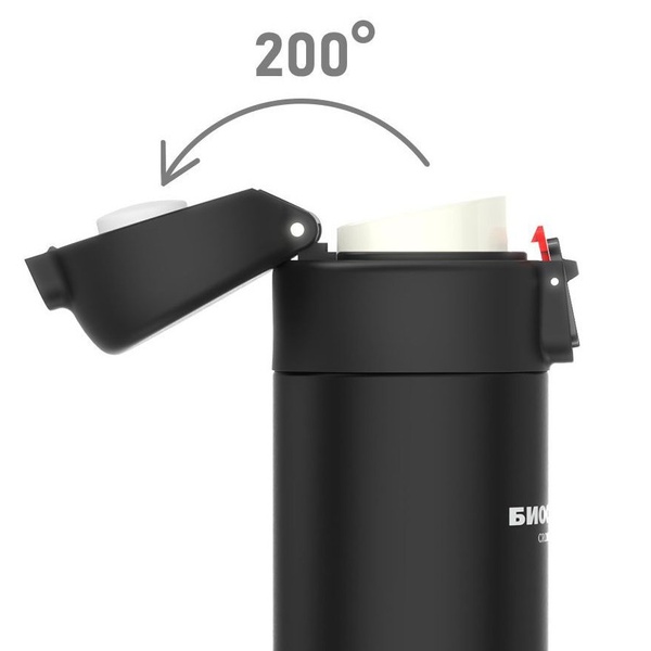 Термокружка Biostal Crosstown Чёрная, 0,42