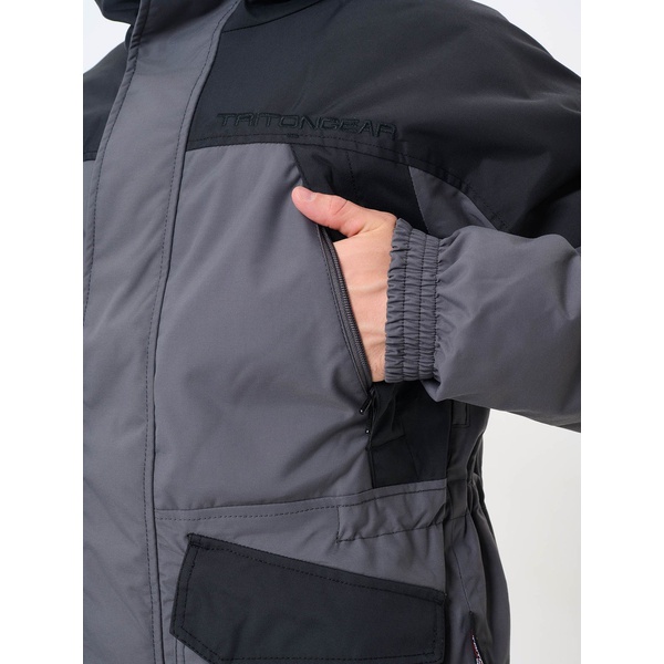 Костюм зимний Тритон Strong Pro -15 (с полукомбинезоном) серо-чёрный