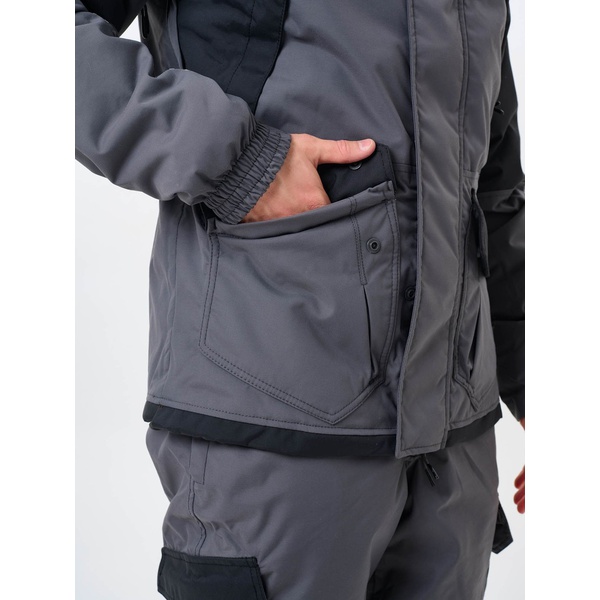 Костюм зимний Тритон Strong Pro -15 (с полукомбинезоном) серо-чёрный