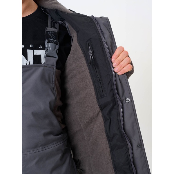 Костюм зимний Тритон Strong Pro -15 (с полукомбинезоном) серо-чёрный