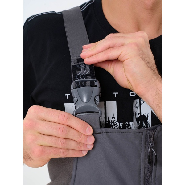 Костюм зимний Тритон Strong Pro -15 (с полукомбинезоном) серо-чёрный