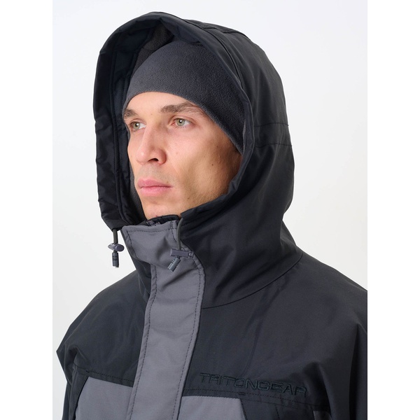 Костюм зимний Тритон Strong Pro -15 (с полукомбинезоном) серо-чёрный