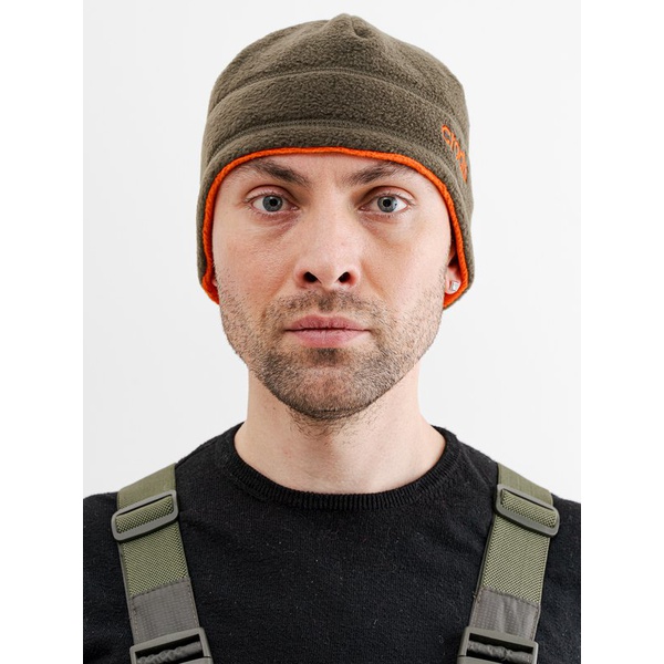 Шапка Crodis (флис, двусторонняя) Хаки/оранжевый