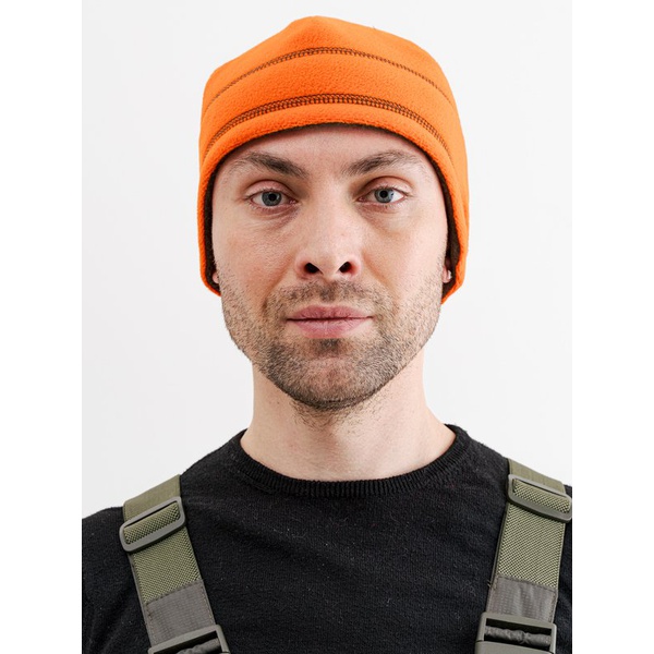 Шапка Crodis (флис, двусторонняя) Хаки/оранжевый