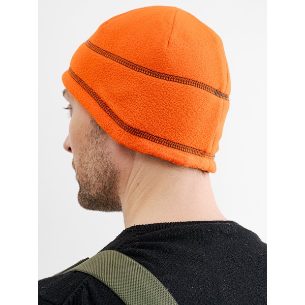 Шапка Crodis (флис, двусторонняя) Хаки/оранжевый