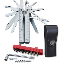 Мультитул Victorinox SwissTool X Plus Ratchet, 115 мм, 40 функций кожаный чехол