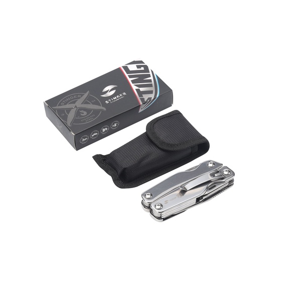 Мультитул Stinger MT-866D-M, 11 инструментов, нейлоновый чехол
