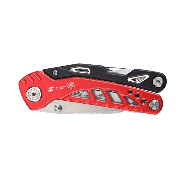 Мультитул Stinger MT-PE86A Красно-чёрный, нейлоновый чехол