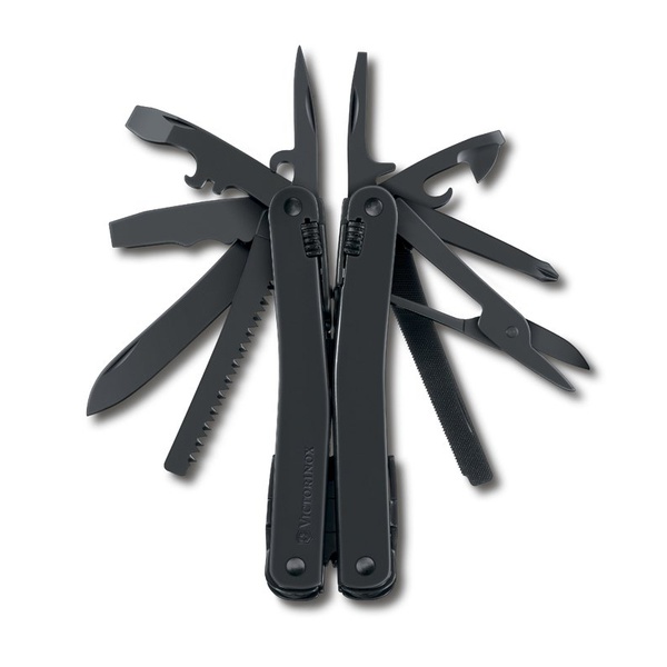 Мультитул Victorinox SwissTool Spirit XBS, 105 мм, нейлоновый чехол, Чёрный, 25 функций
