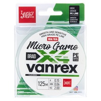 Леска плетёная LJ Vanrex Micro Game х4 Braid Fluo Green 125/006