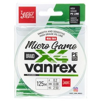 Леска плетёная LJ Vanrex Micro Game х4 Braid Fluo Green 125/008