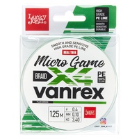 Леска плетёная LJ Vanrex Micro Game х4 Braid Fluo Green 125/010