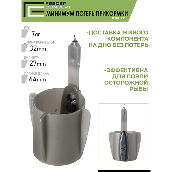 Набор фидерных кормушек Feeder Concept M1 Минимум потерь прикормки (6 шт)