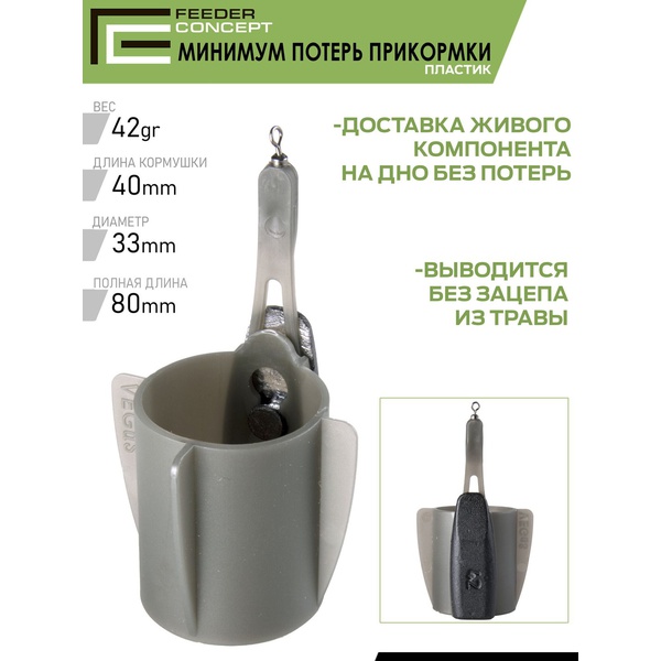 Набор фидерных кормушек Feeder Concept M1 Минимум потерь прикормки (6 шт)