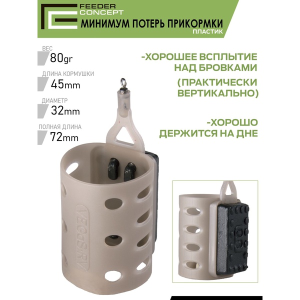 Набор фидерных кормушек Feeder Concept M1 Минимум потерь прикормки (6 шт)