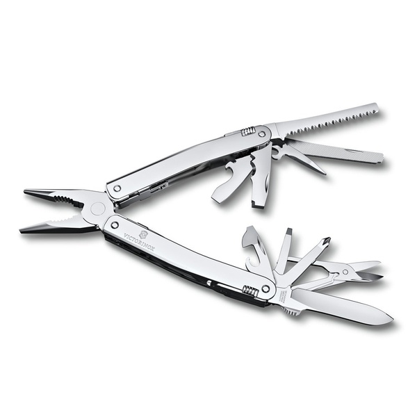 Мультитул Victorinox SwissTool Spirit MX, 105 мм, нейлоновый чехол, Серебристый, 24 функции