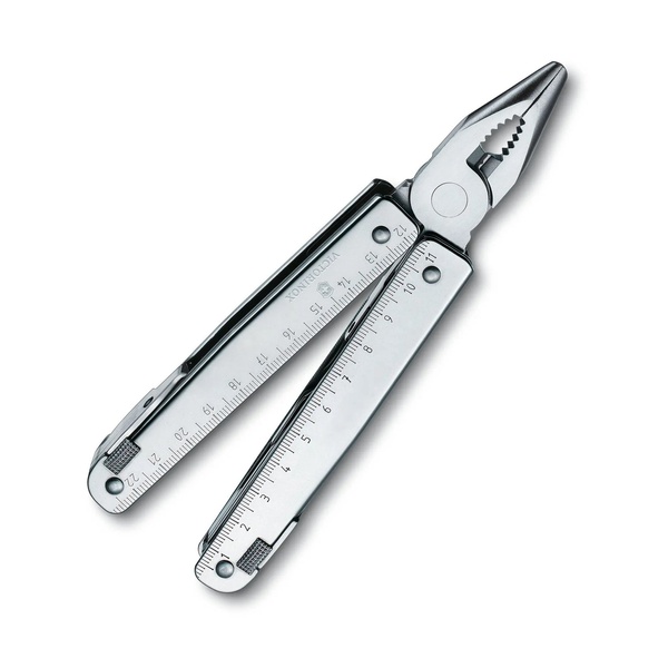 Мультитул Victorinox SwissTool X Plus Ratchet, 115 мм, нейлоновый чехол, Серебристый, 38 функций