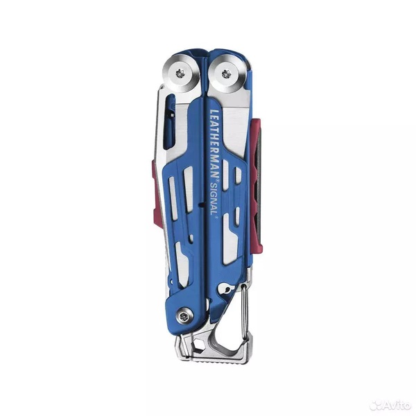Мультитул Leatherman Signal (19 функц., нейлон. чехол) Серебристо-синий