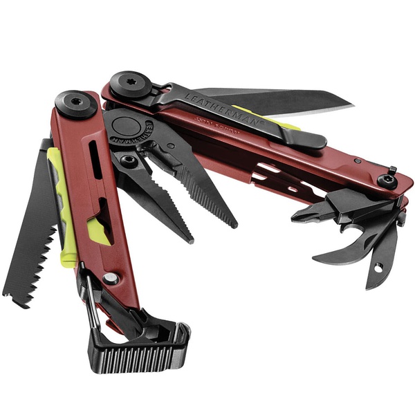 Мультитул Leatherman Signal (19 функц., нейлон. чехол) Бордовый