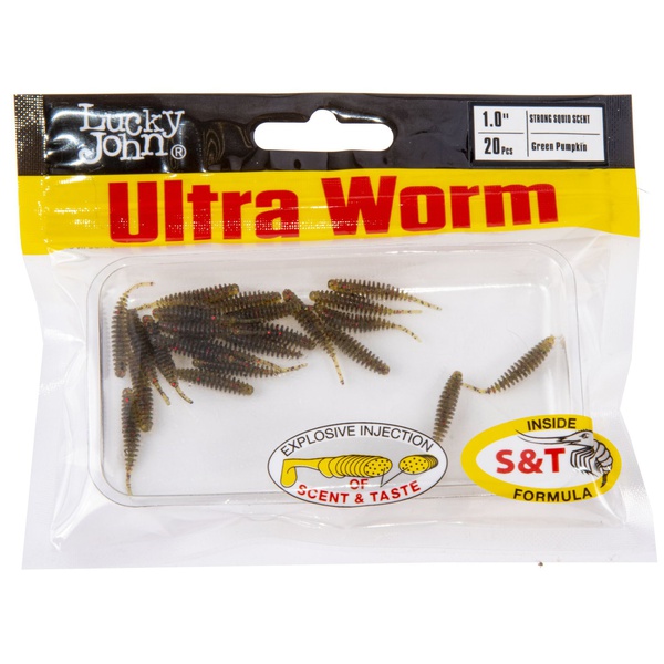 Слаги съедобные искусственные LJ Pro Series Ultraworm 1,0in (2.5 см/20 шт) PA03