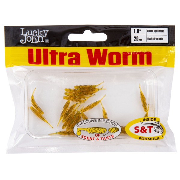 Слаги съедобные искусственные LJ Pro Series Ultraworm 1,0in (2.5 см/20 шт) PA19