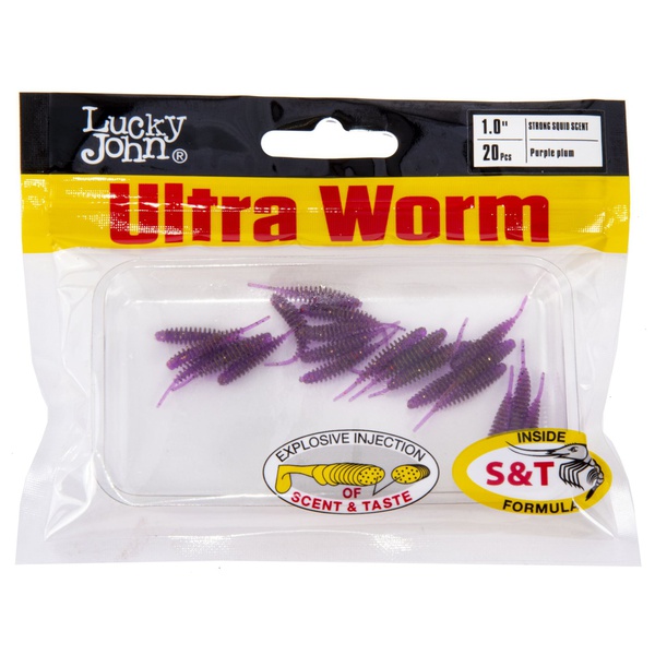 Слаги съедобные искусственные LJ Pro Series Ultraworm 1,0in (2.5 см/20 шт) S13