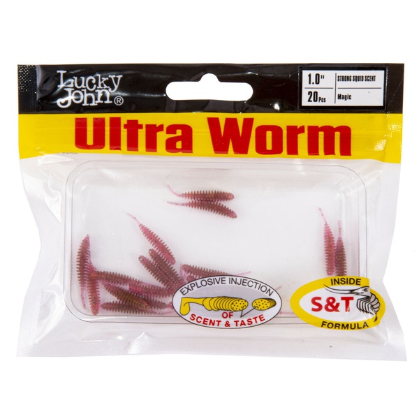 Слаги съедобные искусственные LJ Pro Series Ultraworm 1,0in (2.5 см/20 шт) S14