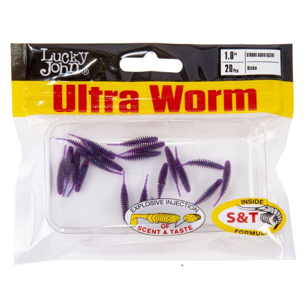 Слаги съедобные искусственные LJ Pro Series Ultraworm 1,0in (2.5 см/20 шт) S63