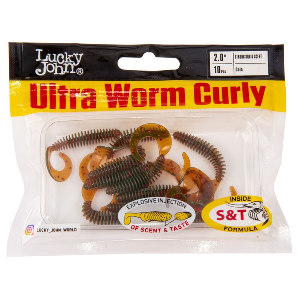 Слаги съедобные искусственные LJ Pro Series Ultraworm Curly 2,0in (5 см/9 шт) PA16