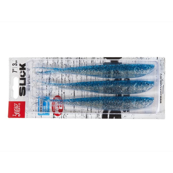 Слаги Lucky John 3D Series Slick Shad-V 7.0in (17,8 см/3шт) 004