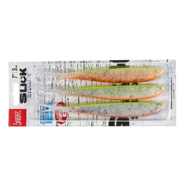 Слаги Lucky John 3D Series Slick Shad-V 7.0in (17,8 см/3шт) 010