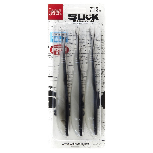 Слаги Lucky John 3D Series Slick Shad-V 7.0in (17,8 см/3шт) 014