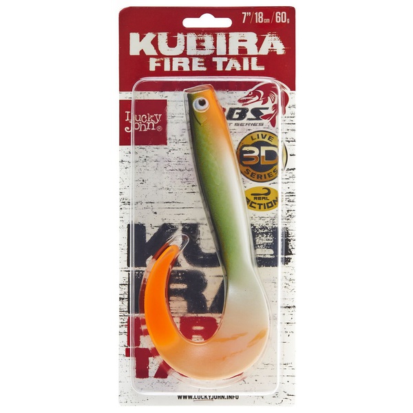 Твистеры Lucky John 3D BBS Series Kubira Fire Tail 7" (17,5 см) 1шт PG43