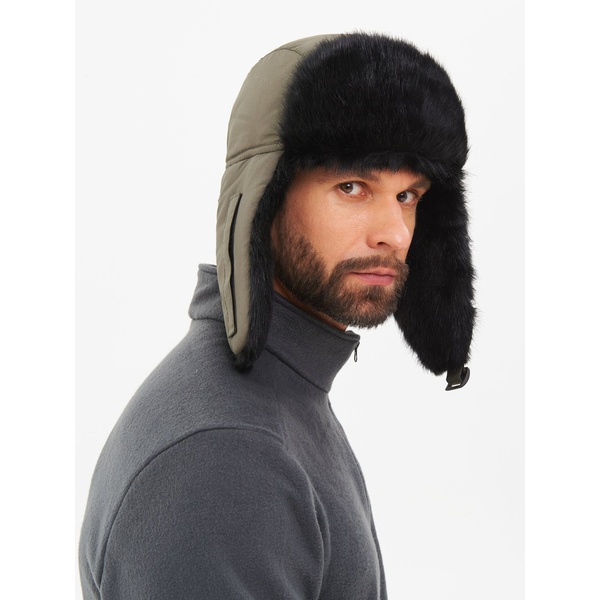 Шапка-ушанка Huntsman Евро (с маской) хаки, Норка